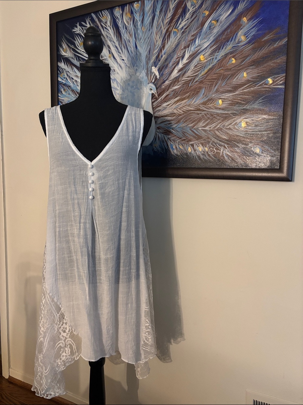 Pretty Angel Lace Tunic Tank L